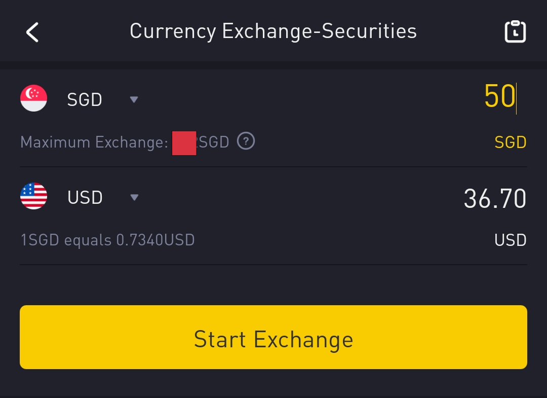 You can exchange SGD for USD (or other currencies) within the Tiger Brokers app