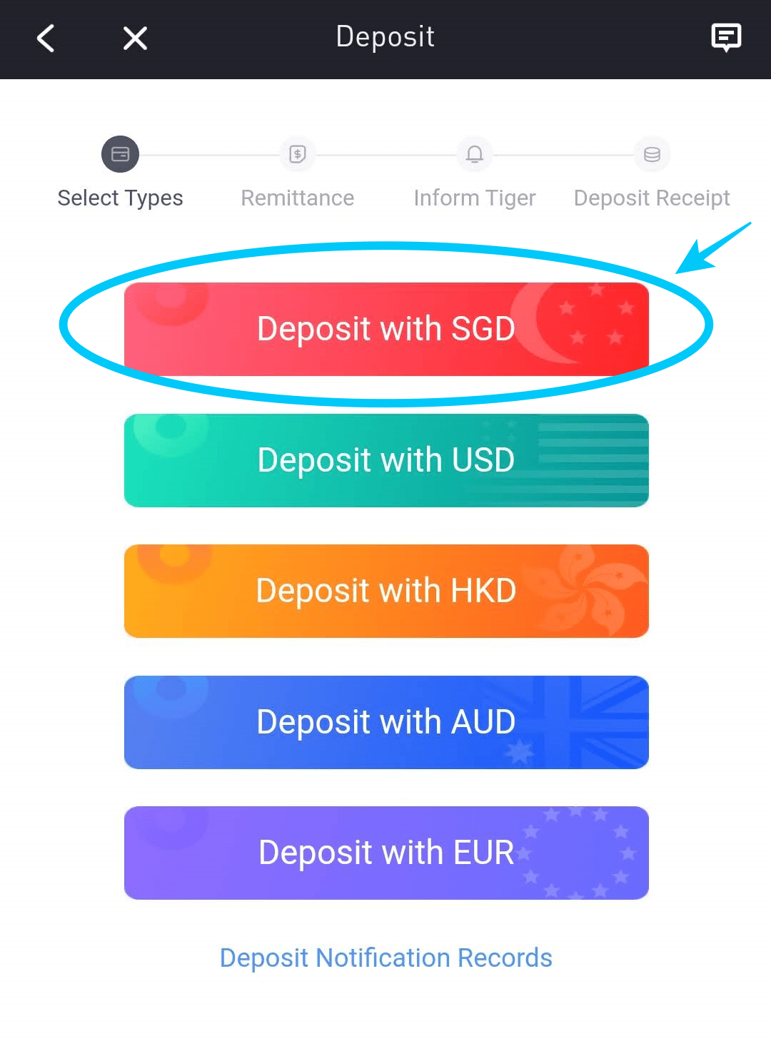 Deposit to Tiger Brokers via CIMB SG 