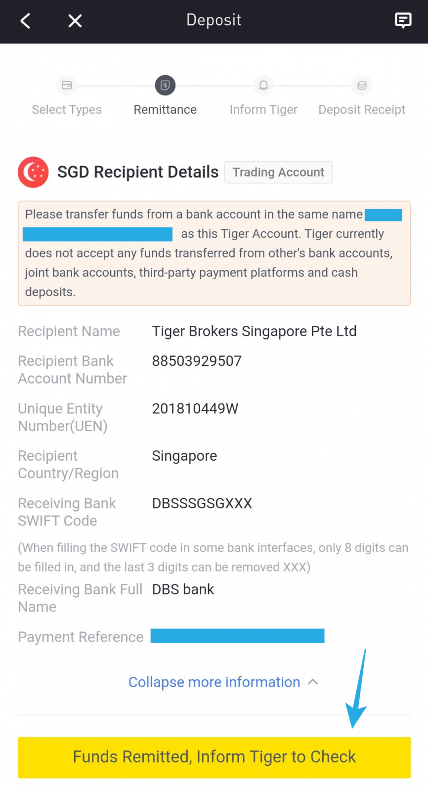 Funding Tiger Brokers via CIMB SG