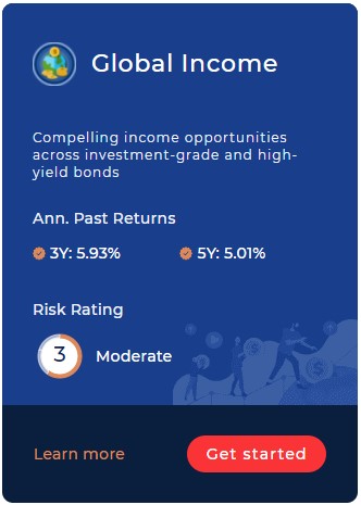 Syfe Select - Global Income Portfolio 3Y & 5Y returns (Source: Syfe)
