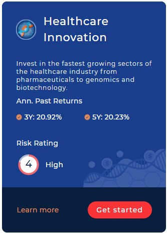 Syfe Select - Healthcare Innovation Portfolio 3Y & 5Y returns (Source: Syfe)