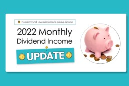 No Money Lah Freedom Fund 2022 Monthly dividend income update