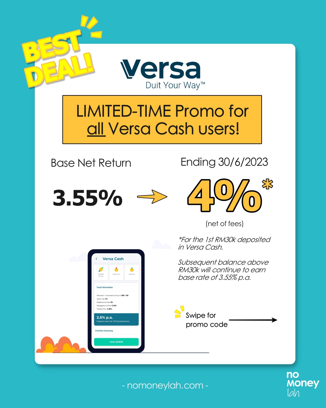 Versa Cash 4% promo rate