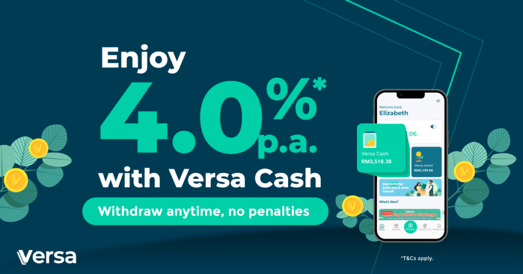 Versa Cash and Versa Cash-i 4% promotion rate